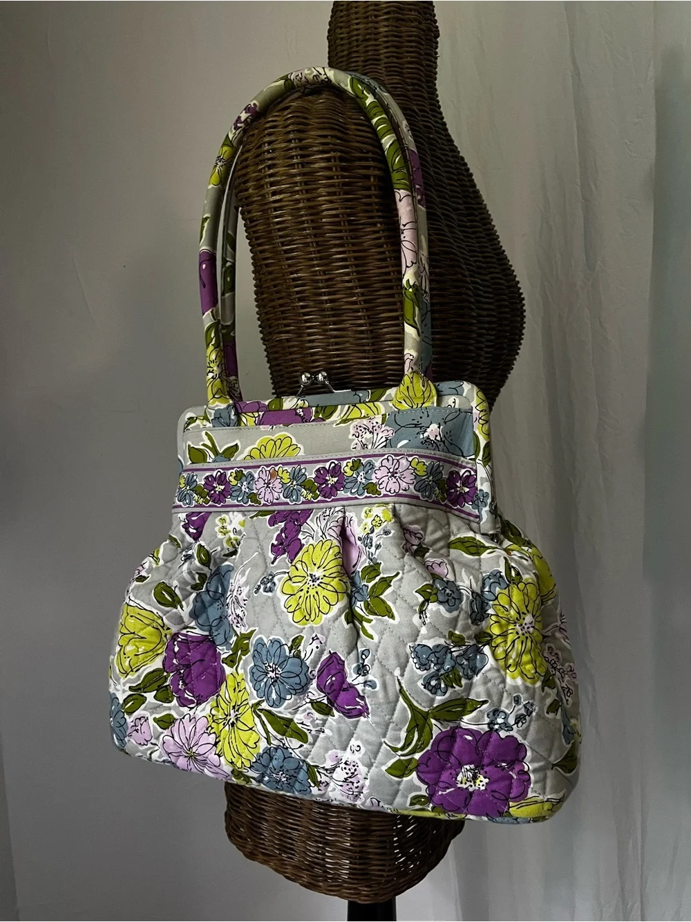 Vera Bradley Quilted Floral Shoulder Bag & Wallet.